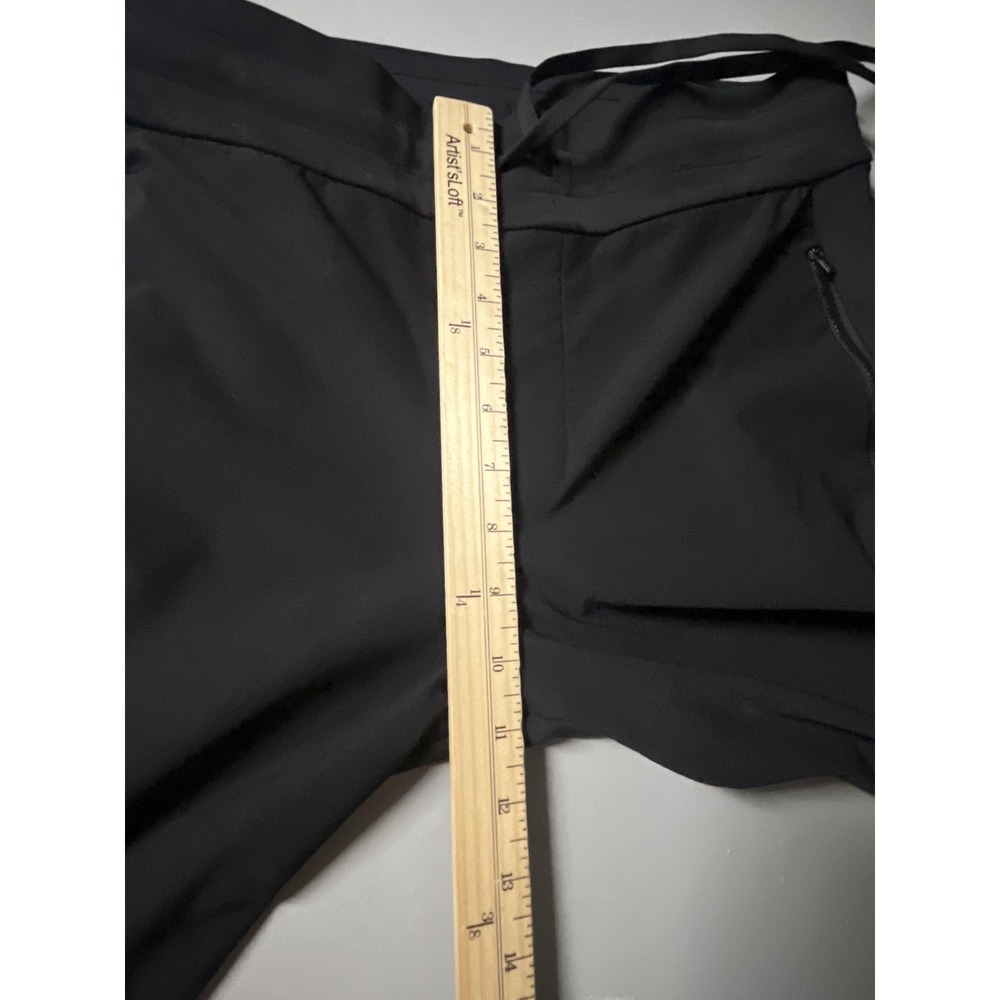 Athleta Pants Womens 10 Black Jogger Elastic Waist Zip Pockets Stretch Travel - Picture 10 of 11